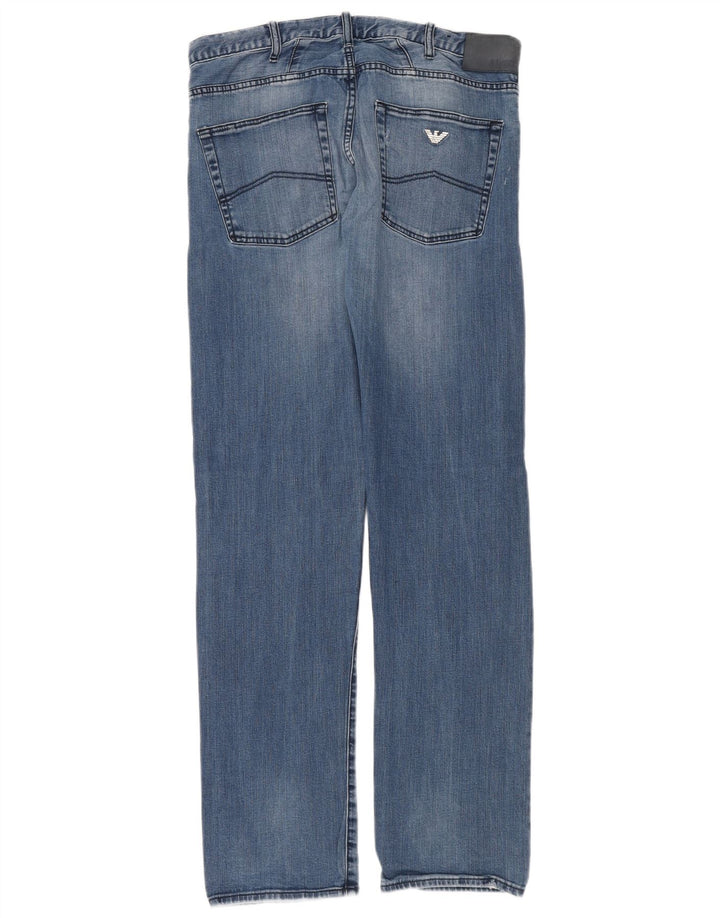Jeans dritti da uomo Armani W33 L34 in cotone blu