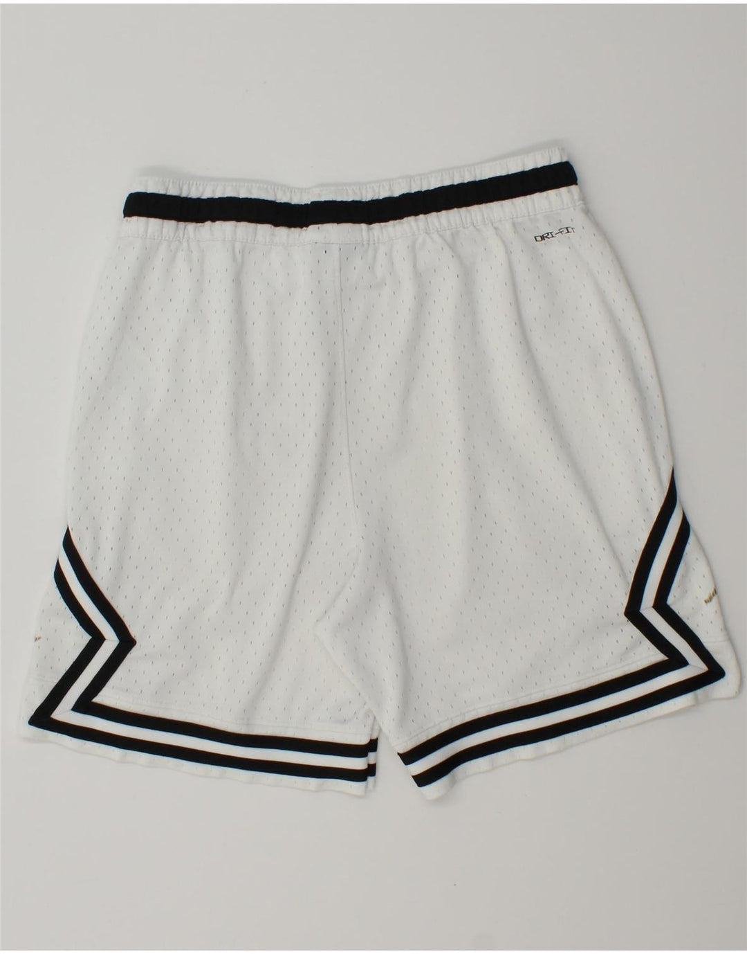 Pantaloncini sportivi Jordan Dri Fit da uomo in poliestere geometrico bianco medio