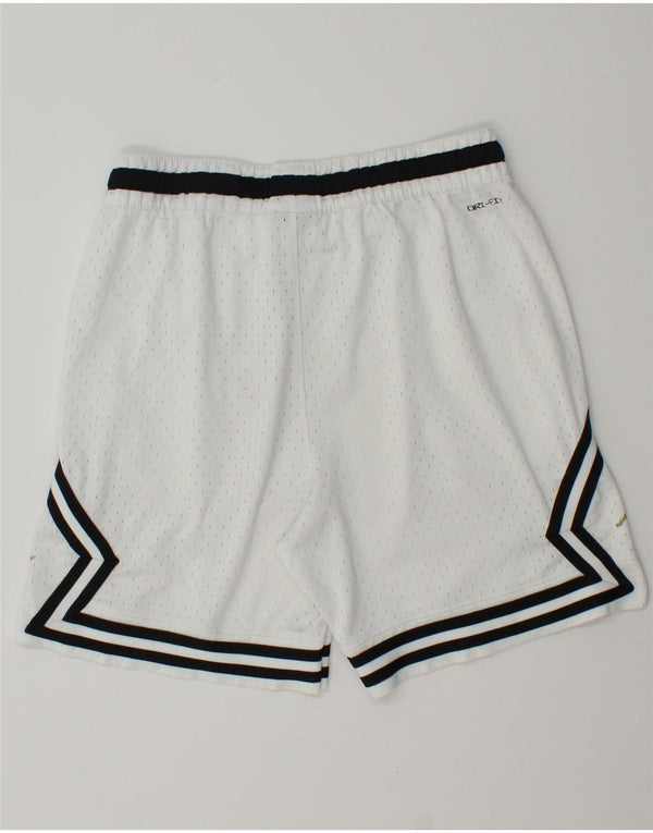 Pantaloncini sportivi Jordan Dri Fit da uomo in poliestere geometrico bianco medio