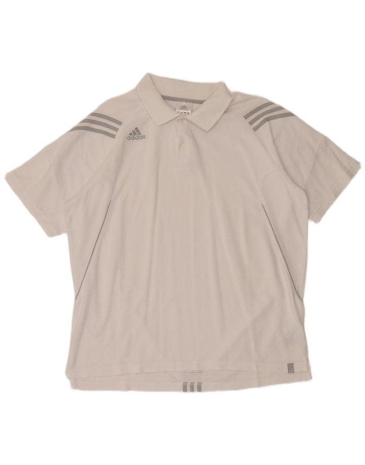 Polo Adidas da uomo XL in cotone bianco