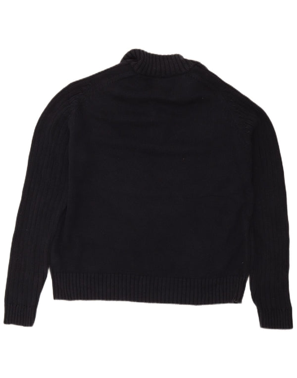 Marks & Spencer Maglione da uomo con collo a bottoni blu Harbour grande blu scuro