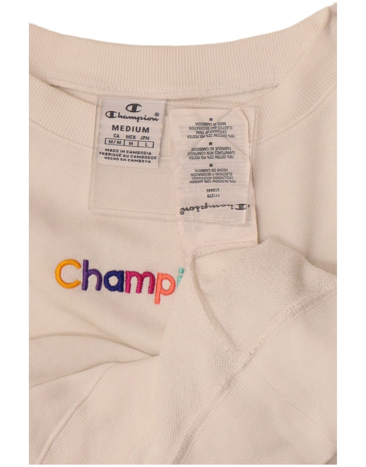 Felpa corta da donna Champion UK 14 cotone bianco sporco medio