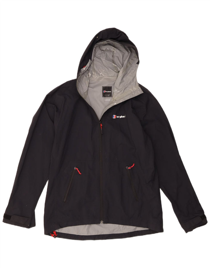 Giacca a vento con cappuccio da uomo Berghaus UK 38 media nera in poliammide