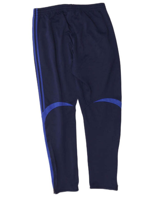 Adidas Mens Tracksuit Trousers UK 44/46 Large Navy Blue Colourblock Sports