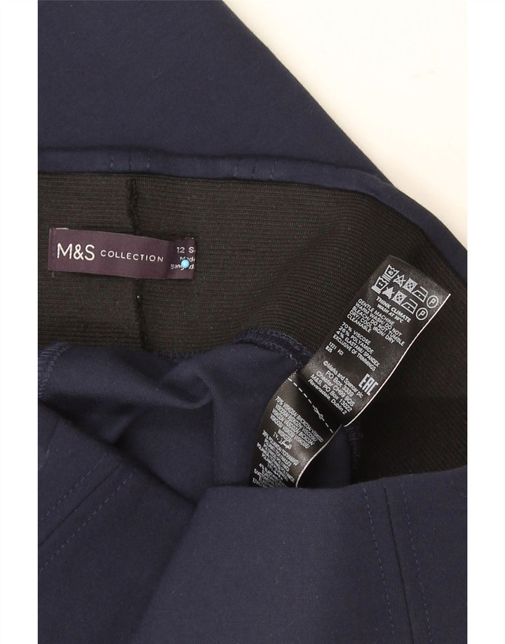 Leggings corti da donna Marks & Spencer UK 12 viscosa blu navy medio