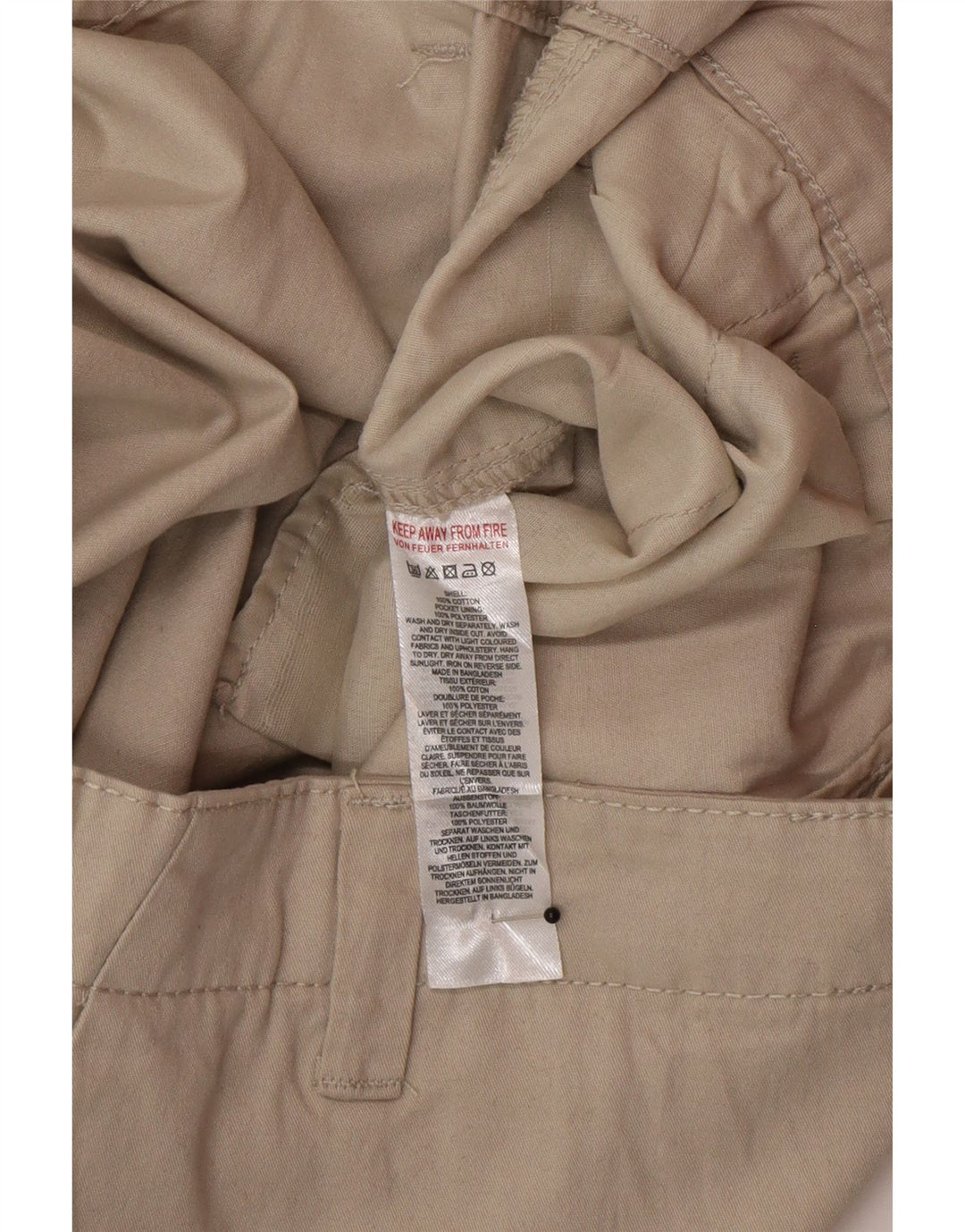 Pantaloncini cargo da uomo French Connection grandi W36 in cotone beige