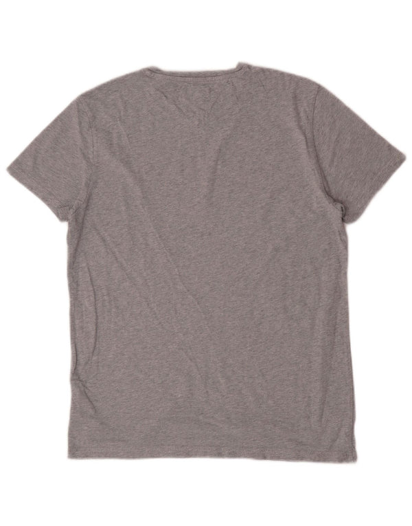 T-shirt grafica da uomo Tommy Hilfiger Top in cotone chiazzato grigio medio