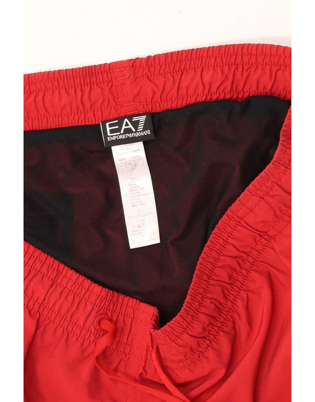 Pantaloncini da bagno da uomo Emporio Armani IT 48 medio rosso poliestere