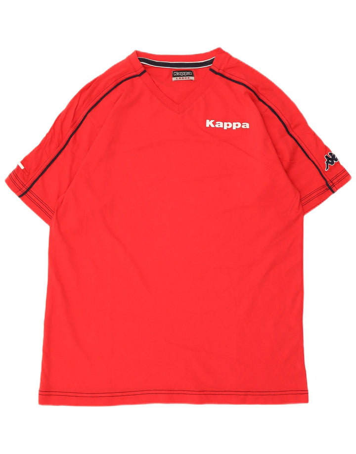 T-shirt uomo Kappa Top Large rossa in cotone