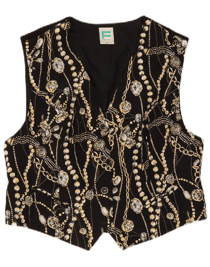 Gilet da donna con motivo astratto Franken Walder IT 46 grande acetato nero