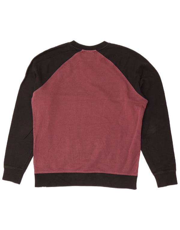 Felpa da uomo Vans maglione piccolo bordeaux in cotone color block