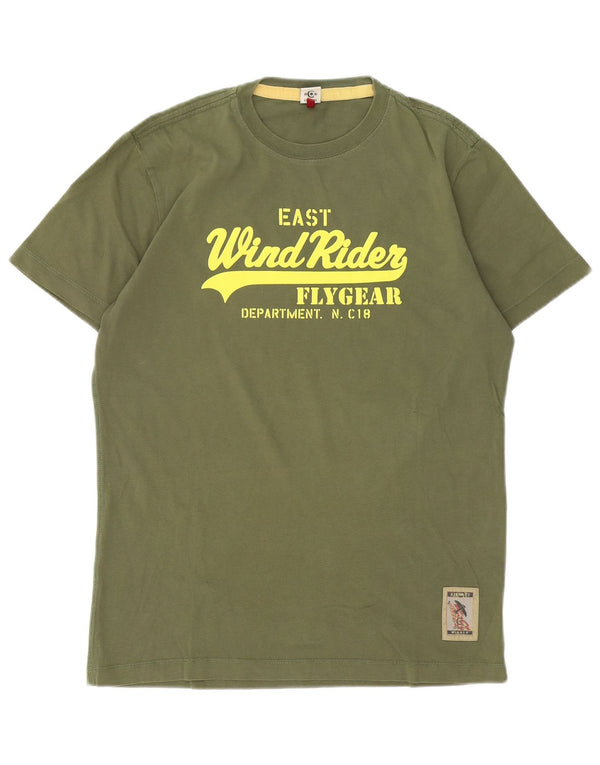 T-shirt grafica da uomo Cerruti 1881 Top in cotone verde medio