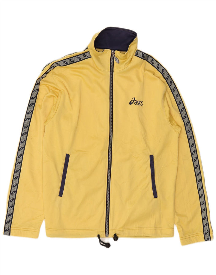 ASICS Mens Graphic Tracksuit Top Jacket XS Yellow