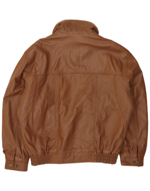 Giacca in pelle da uomo MADDOX UK 42 XL in pelle marrone
