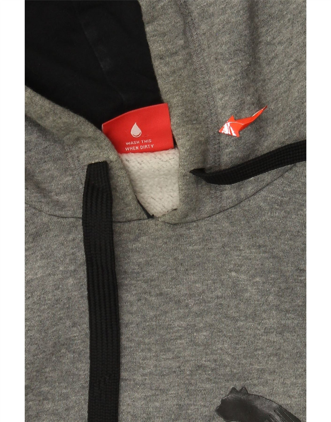 Felpa con cappuccio grafica da uomo PUMA grande in cotone grigio