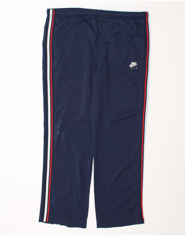 Pantaloni da tuta Nike Air da uomo UK 34/36 Large Blu Navy Poliestere