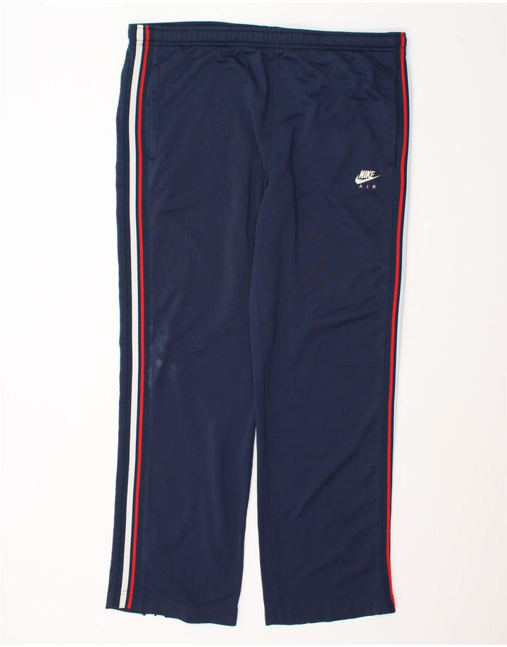 Pantaloni da tuta Nike Air da uomo UK 34/36 Large Blu Navy Poliestere