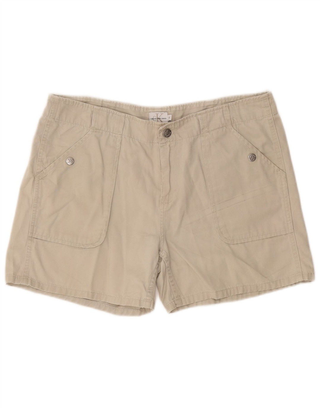 CALVIN KLEIN Pantaloncini da donna US 10 medi W27 cotone verde