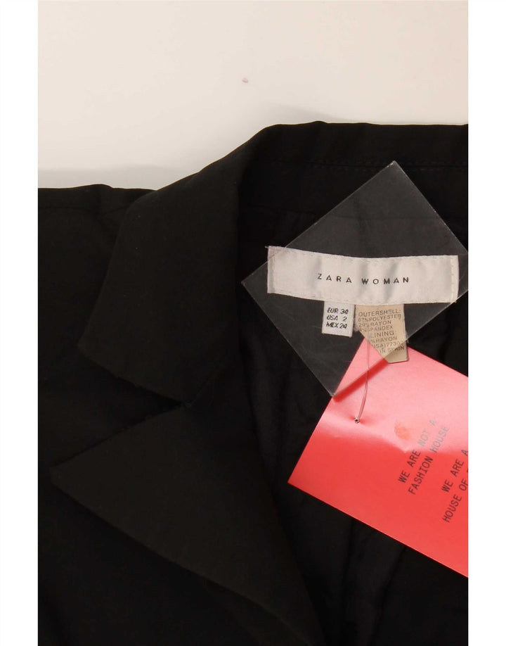 Giacca blazer a 1 bottone da donna Zara EU 34 2XS poliestere nero