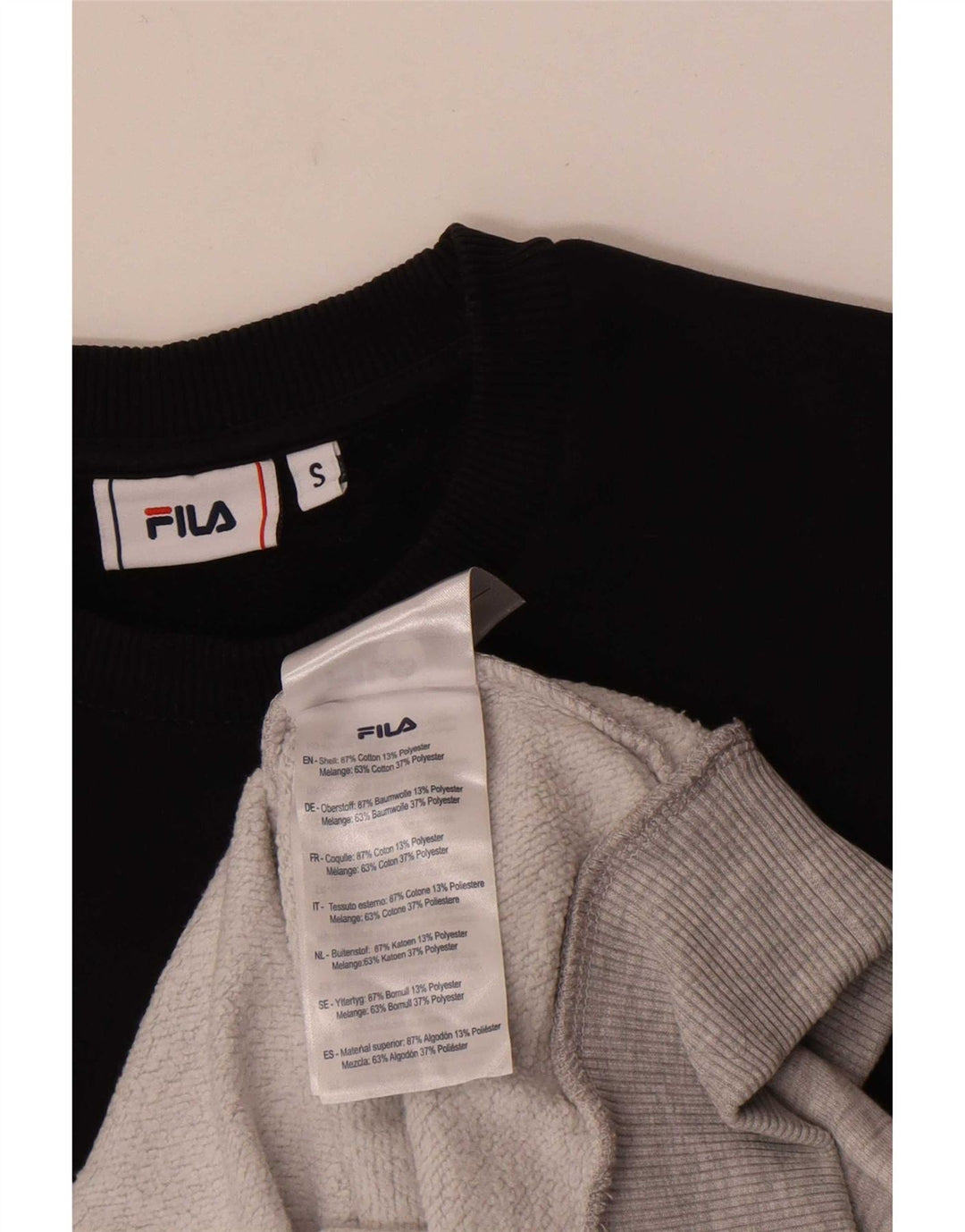Fila Felpa grafica da uomo Maglione piccolo in cotone color block multicolore