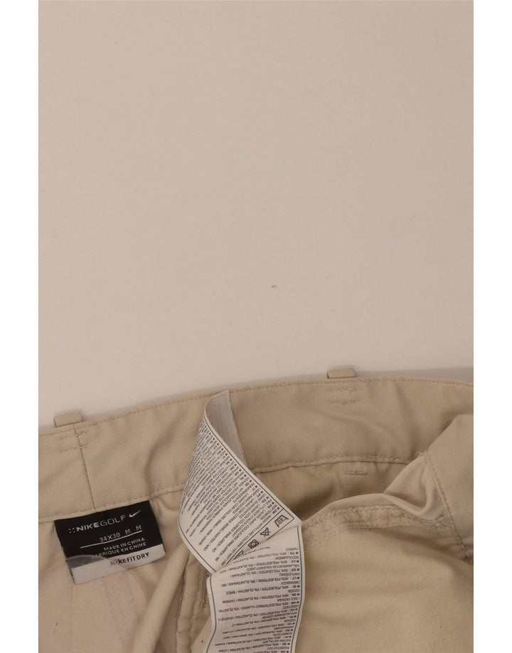 Pantaloni chino dritti da uomo NIKE W34 L30 poliestere beige