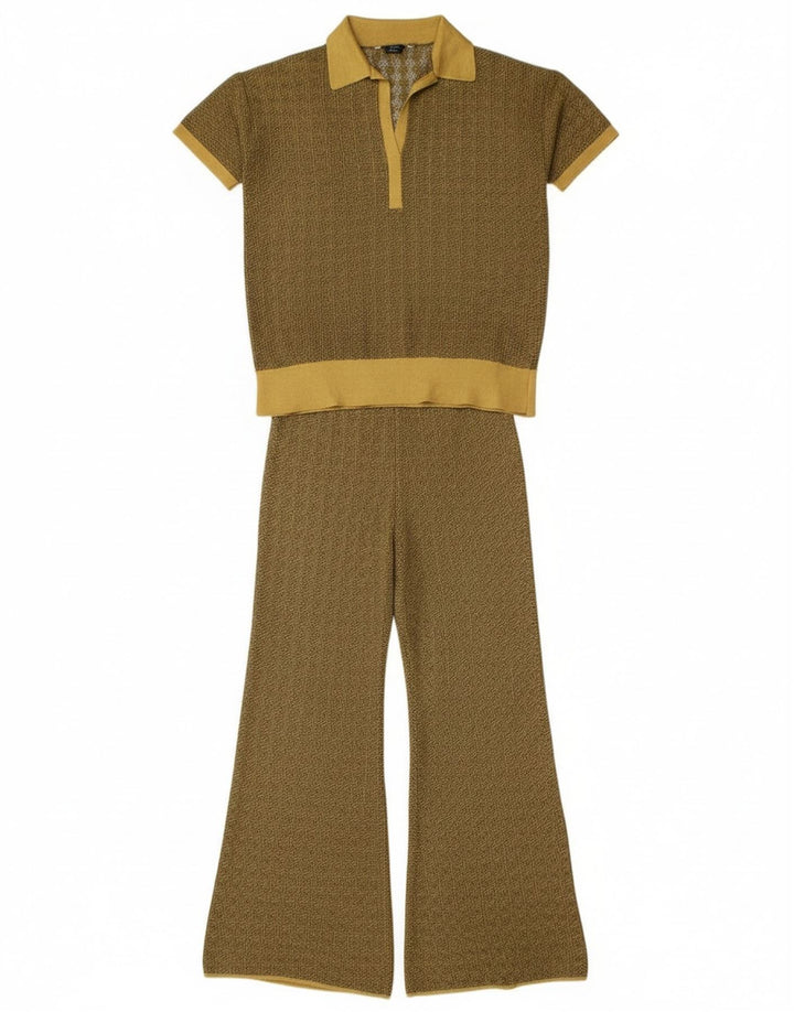 Set 2 pezzi Zara da donna UK 12 Medium W28 L34 Poliestere kaki