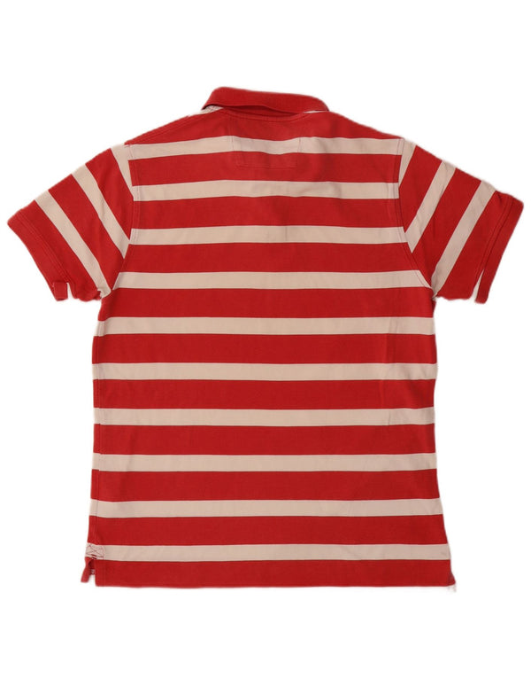 Polo da uomo MUSTO in cotone a righe rosse medie