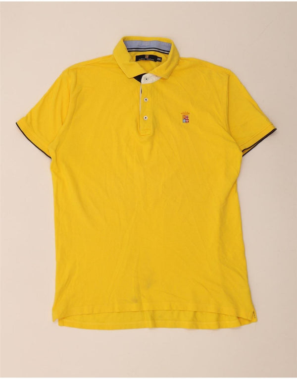 Polo da uomo Marina Militare 2XL in cotone giallo