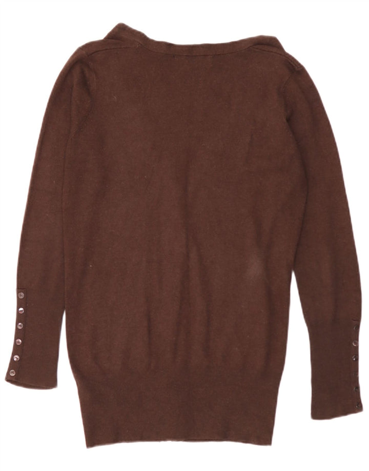 Maglione cardigan da donna Zara UK 12 Rayon marrone medio
