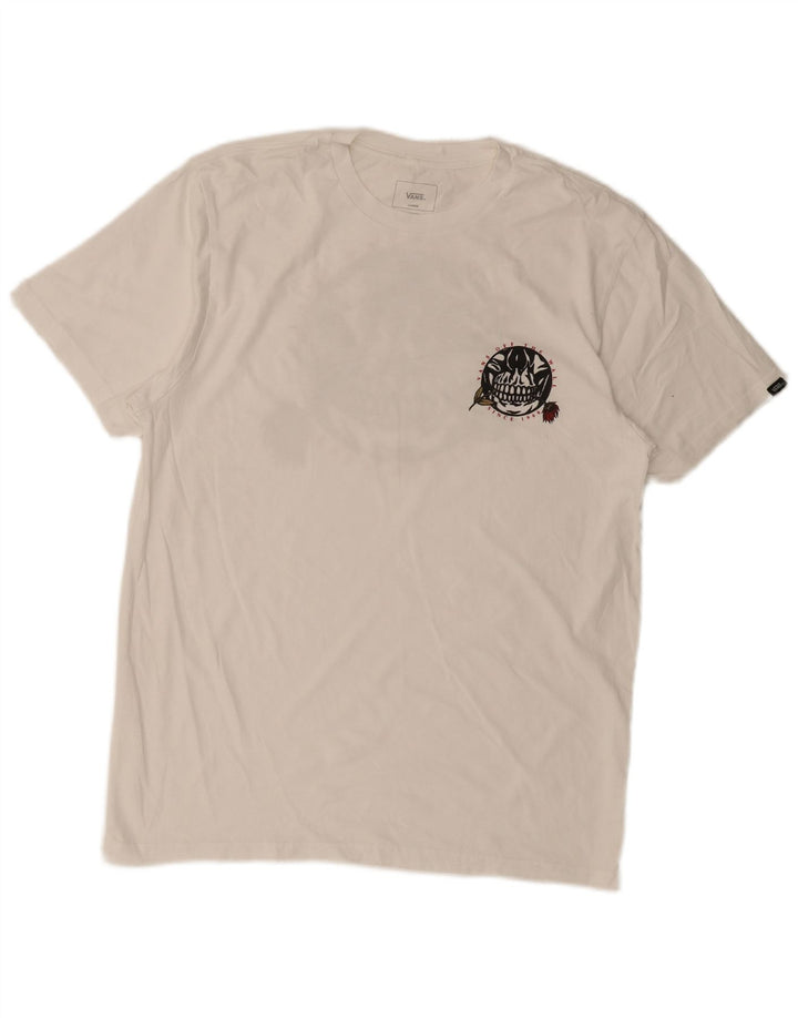 T-shirt grafica da uomo slim fit VANS, taglia grande, bianca