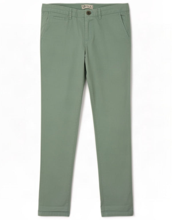 Pantaloni chino slim da donna Fat Face UK 12 Medium W32 L31 Verde Cotone
