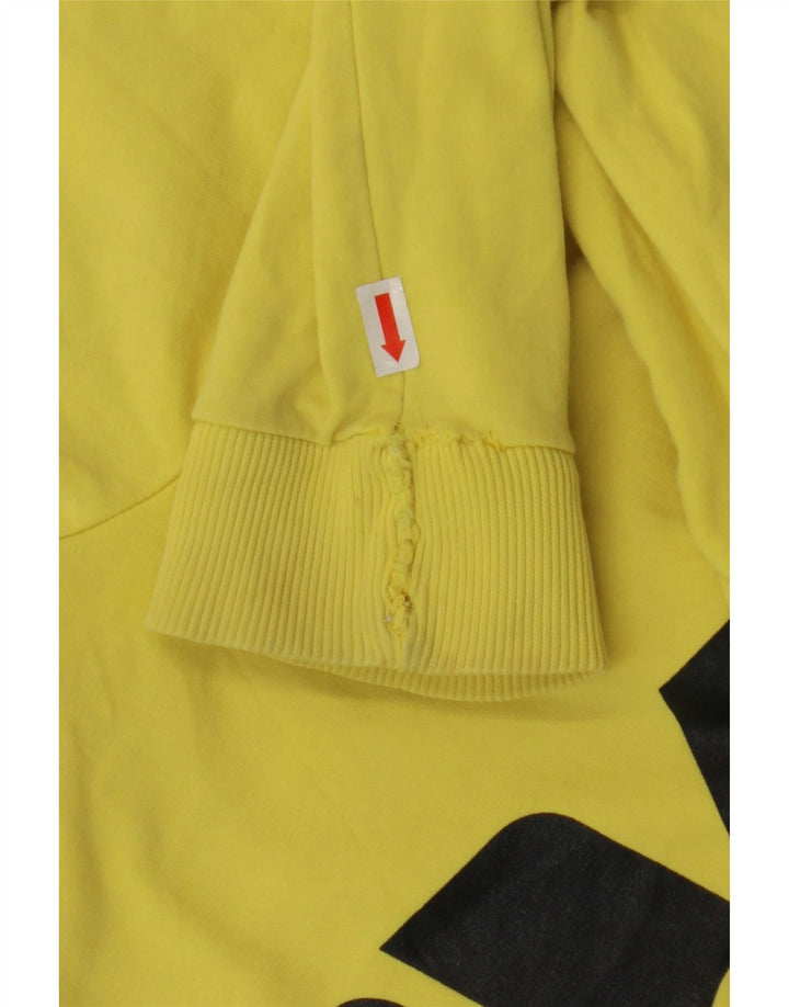 STARTER Felpa con grafica da donna Maglione UK 8 Piccolo cotone giallo