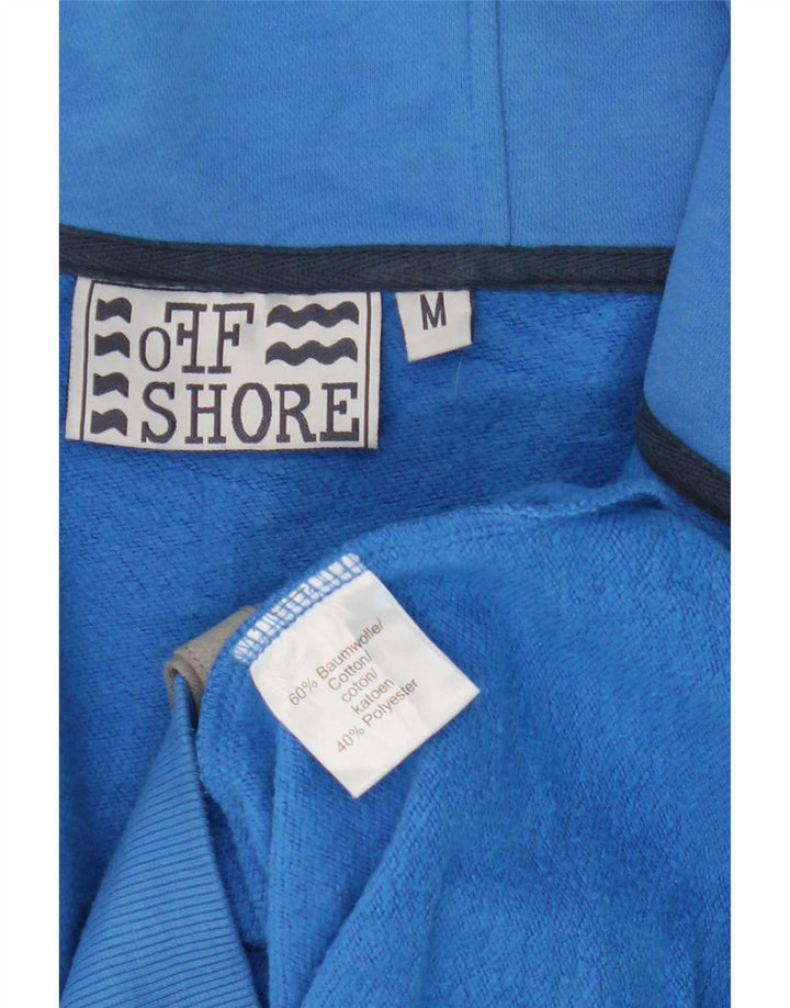 Maglione con cappuccio e zip da uomo OFFSHORE in cotone blu medio