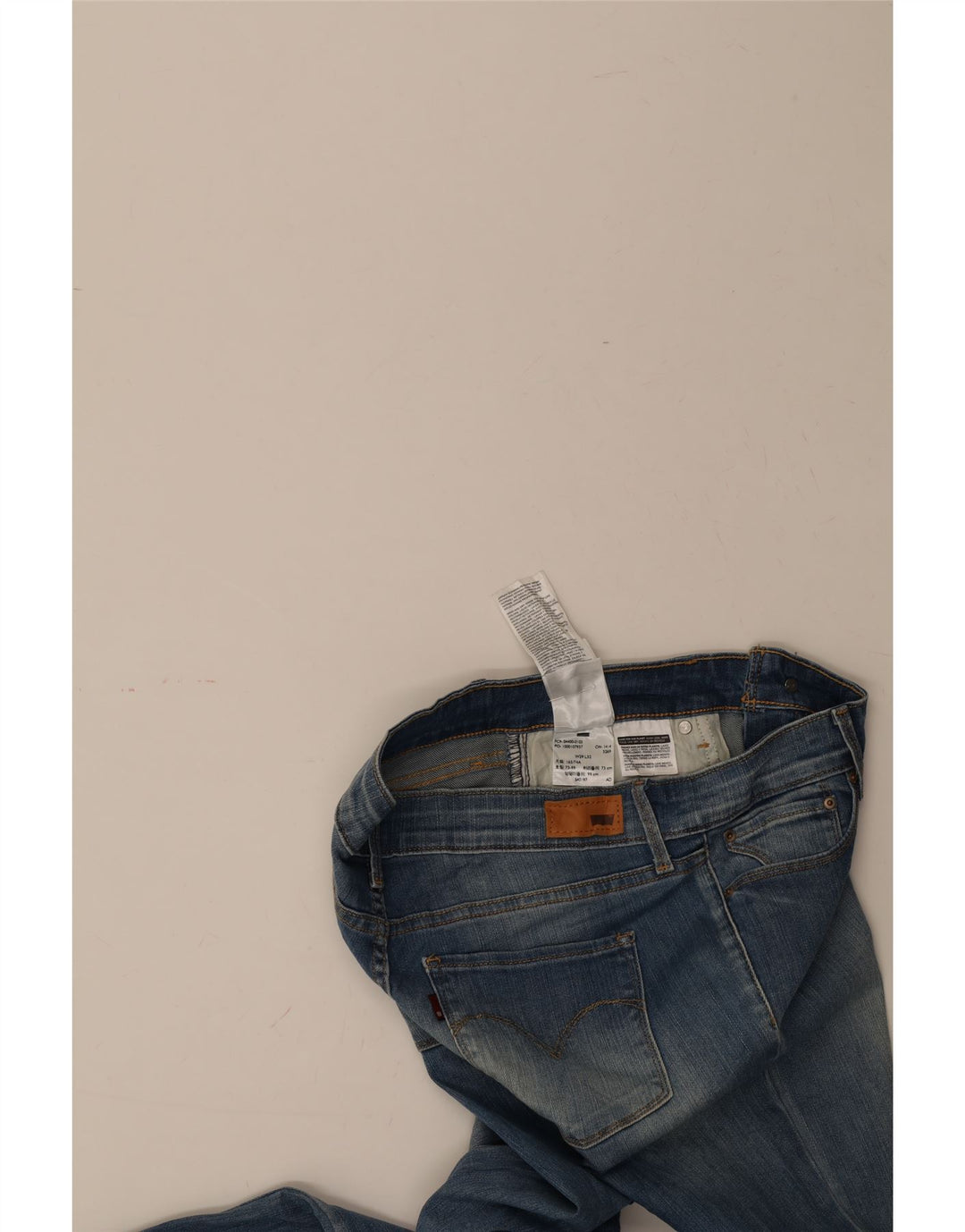 LEVI'S Womens Slightly Curvy Mid Rise Straight Jeans W29 L32 Blue Cotton Vintage Levi's and Second-Hand Levi's from Messina Hembry 