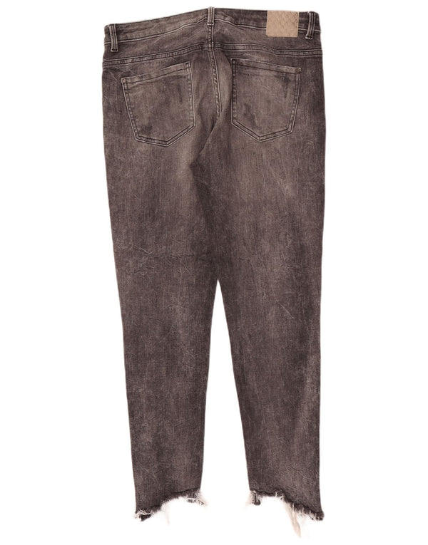 Zara Womens Distressed Skinny Jeans EU 40 Medium W30 L27 Grey Cotton