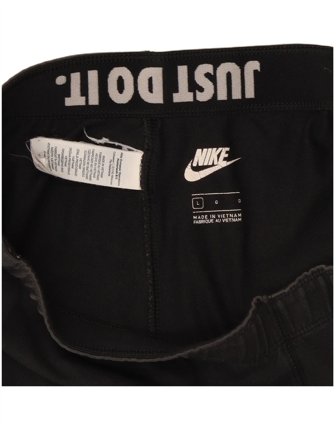 Leggings grafici da donna Nike UK 14 grande cotone nero