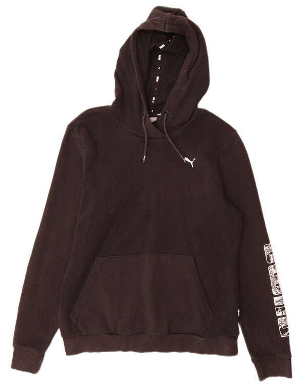Felpa con cappuccio grafica da donna Puma UK 16 grande nera