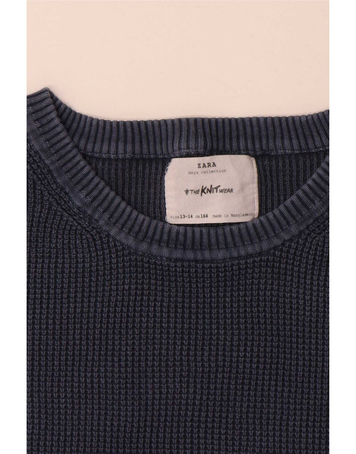 Maglione girocollo da bambino Zara 13-14 anni blu navy
