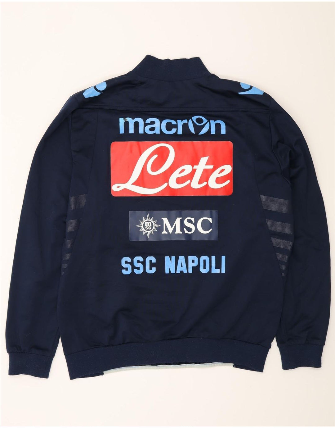Macron Tuta da uomo con grafica pullover Top Large Blu Navy Colourblock