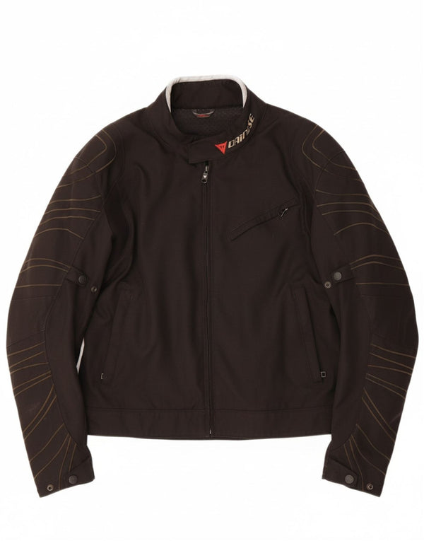 DAINESE Mens Graphic Racer Jacket IT 56 3XL Black Nylon