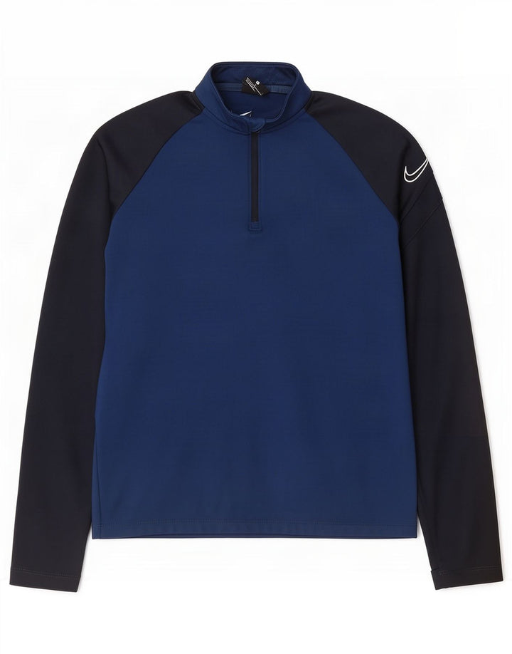 Top della tuta pullover Nike da ragazzo Dri Fit 12-13 anni Large Blu Navy