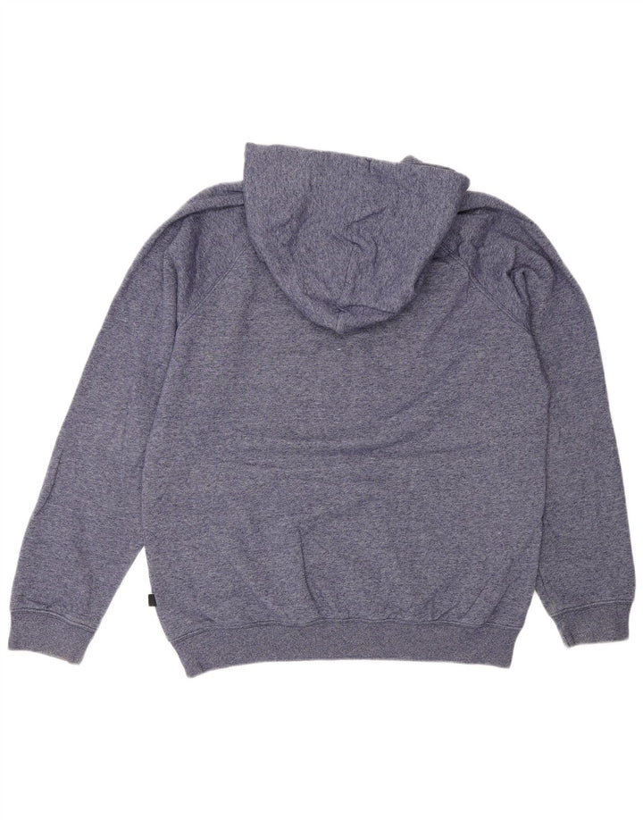 Maglione con cappuccio da uomo Quiksilver in cotone chiazzato blu medio