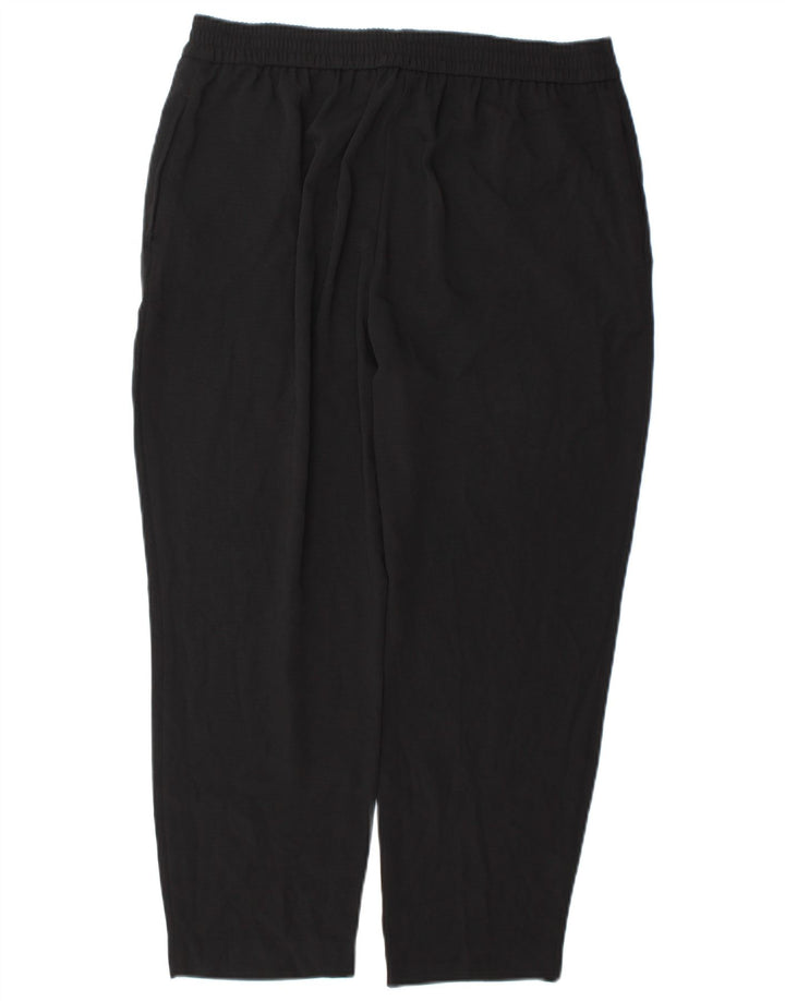 Pantaloni corti a vita alta da donna Zara grandi W30 L25 poliestere nero