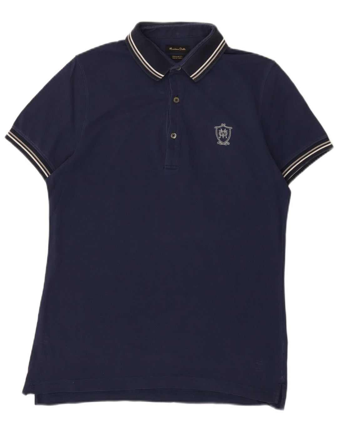 Polo MASSIMO DUTTI da uomo vestibilità regolare blu navy medio