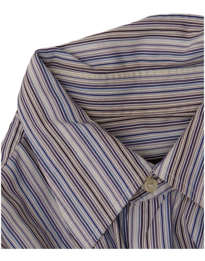 Camicia da uomo Hugo Boss taglia 42 16 1/2 grande a righe blu