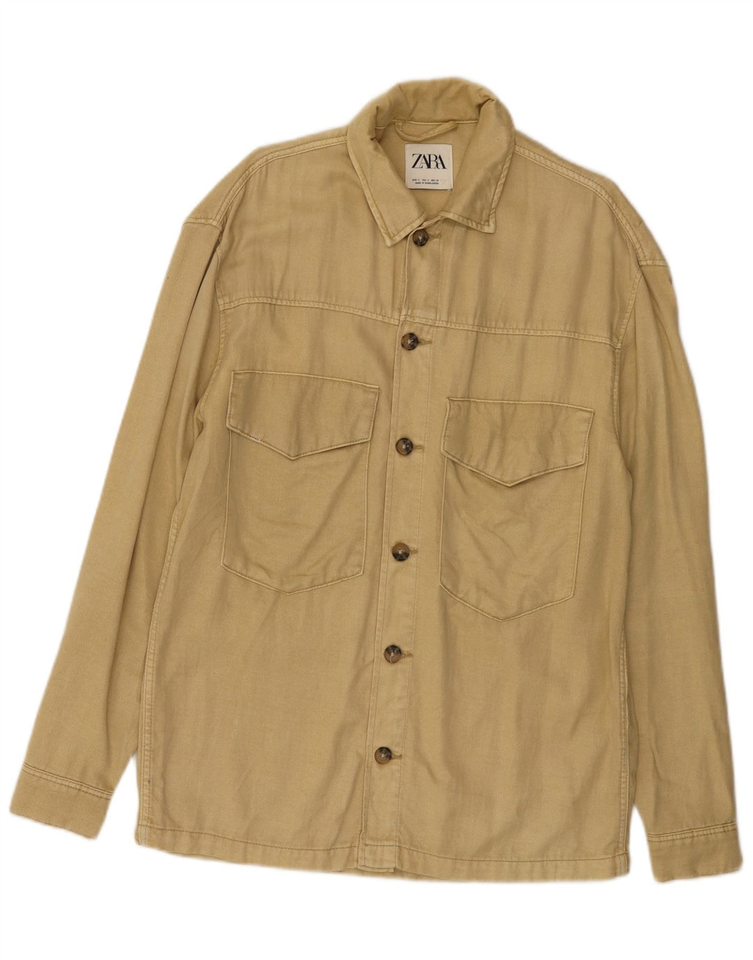 Giacca utility da uomo Zara UK 36 Small Beige Lyocell