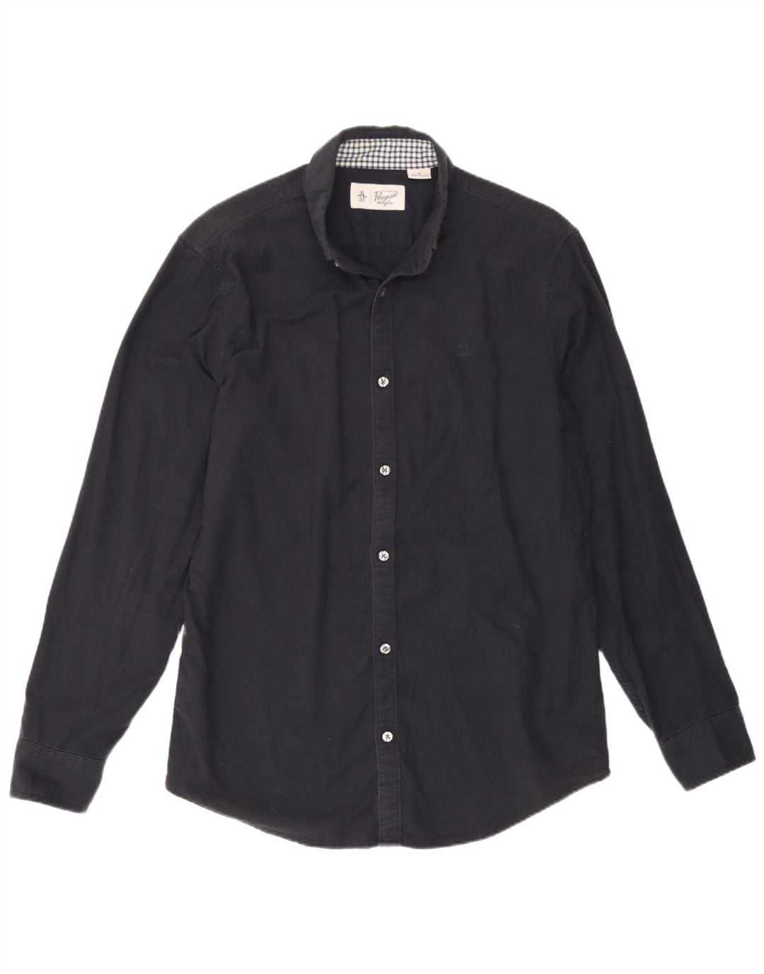 Camicia da uomo Penguin in cotone nero medio