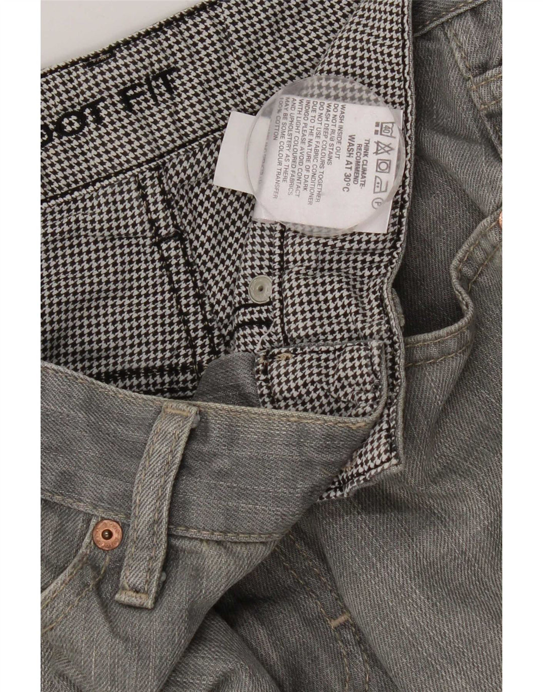 Jeans Bootcut da uomo Marks & Spencer W30 L26 cotone grigio