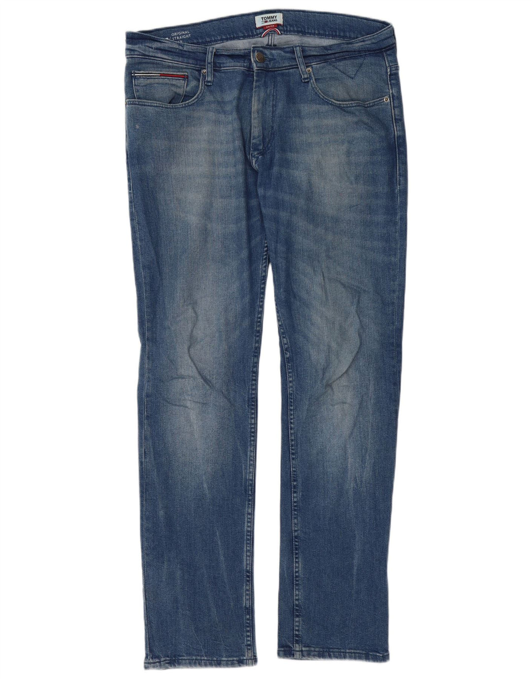 Jeans dritti da uomo Tommy Hilfiger W34 L32 cotone blu