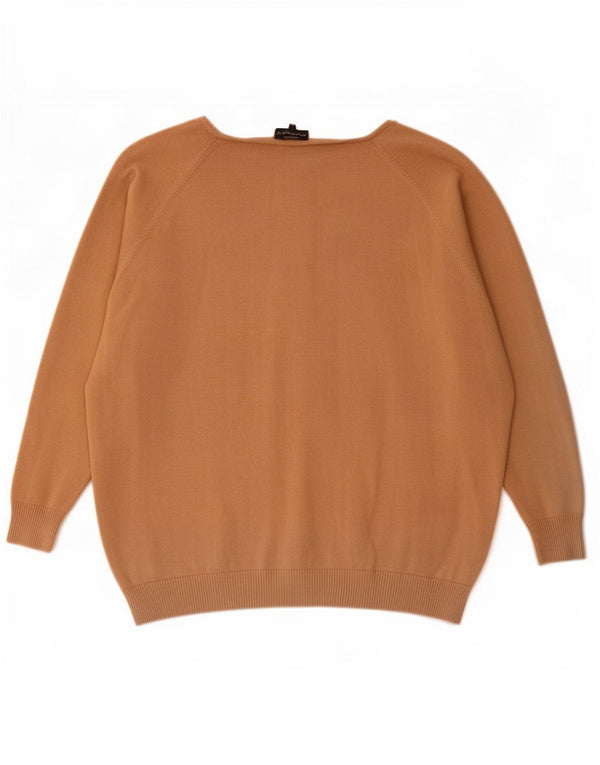 Maglione da donna con scollo a V, vestibilità comoda, Phase Eight, UK 16, grande, marrone